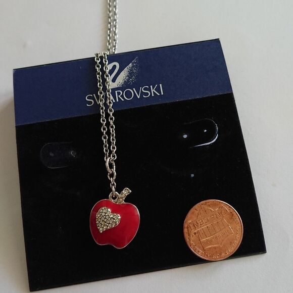 Swarovski apple and heart necklaces - Picture 5 of 6